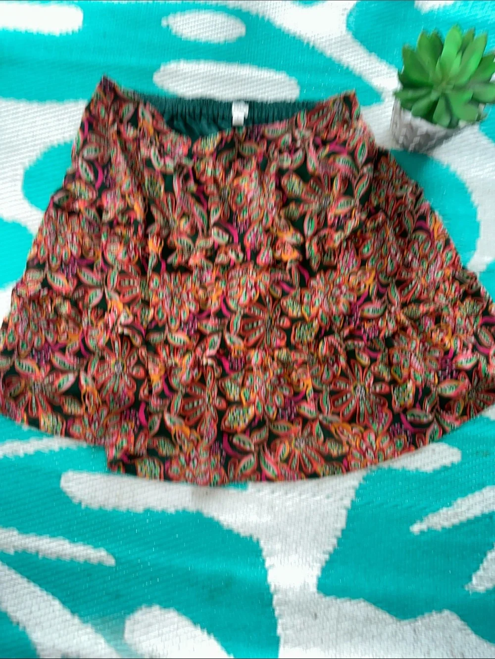 J. Crew Multicolor Floral Tiered Mini Skirt L